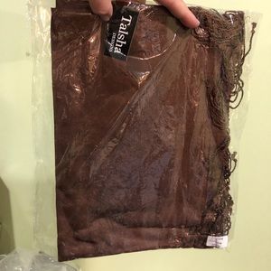 Saro Lifestyle Talsha Designs Chocolate Scarf NWT